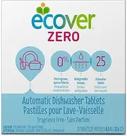 Ecover Automatic Dishwasher Soap Tablets, Zero (Fragrance-Free), 25 Count