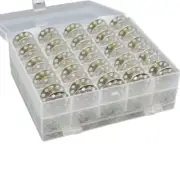 50 Pcs Metal Bobbins for Sewing Machine with Storage Box Easy to Use S2A93047