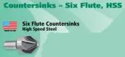 3/16x3/16 HSS 90° 6FLT. COUNTERSINKS-(SET-2) USA ITEM NO. 2264024(FT)