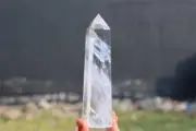 250g Natural Clear Quartz Obelisk Quartz Crystal Point Wand Tower Healing