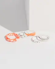 Orange Textured Ring Pack