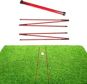 Golf Swing Trainer Aid | Golf Alignment Sticks 2 Pack | Golf Practice Rods for Aiming, Putting, Full Swing Trainer, Posture Corrector with Clear Tube Case, Portable Golf