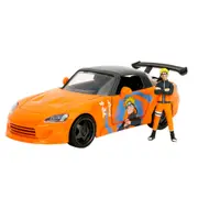 Jada 1:24 Scale Naruto 2001 Honda S2000 With Naruto Figure Diecast Model