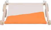 Upgraded Cat Window Perch Wooden Hanging Pet Hammock with Sturdy Frame Comfortable Cat Sleeping Bed Space Saving Cat Shelf for Windowsill and Bedside for Indoor Kittens