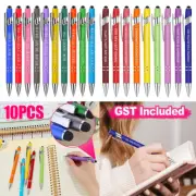 10Pcs Funny Ballpoint Pens Office Inspirational Quotes Touch Screen Stylus Pens