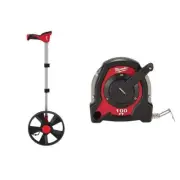 Milwaukee Digital Measuring Wheel 12" 100 ft. Closed Reel Long Tape Metric, SAE