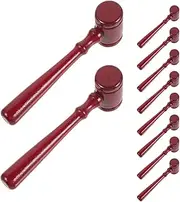 jojofuny 10 Pcs Mini Hammers Authentic Judge Gavel Props for Courtroom Cosplay Craftsmanship Comfortable Grip for Parties and Role Playing