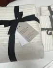 New West elm belgian linen graduated stripe King duvet Cover & 2 Standard shams