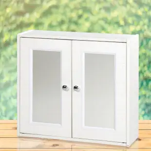 【Build dream 築夢家具】2.2尺 防水塑鋼 玻璃鏡開門 浴室吊櫃 收納櫃 置物櫃