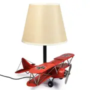 Auto Petit USB Desk/Table LED Lamp Baron Plane 29x33cm Retro Home Decor Red