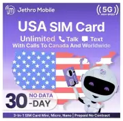 Jethro Mobile Unlimited Talk & Text Plan (No Internet Data), Suitable for Sen...