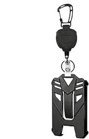 [Generic] Carabiner Retractable,31.5 Inches Steel Cord Retractable Badge Holder | Clips to Belt and Bag Anti-Theft Workers Badge Holder Sleeve for Camping, Cycling