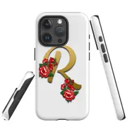 For iPhone 15 Pro Case, Shielding Cover, Letter R