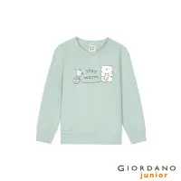 在飛比找Yahoo奇摩購物中心優惠-GIORDANO 童裝可愛動物長袖T恤 - 21 海浪藍綠