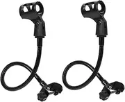 Milisten 2Pcs Flexible Microphone Holder with Gooseneck for Broadcast and Podcasting Convenient Mic Stand Storage Racks for Easy Installation and Disassembly