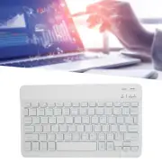 White Thai Wireless BT Keyboard 10in With RGB Backlight Square Keycap For Phone