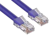 7ft Cat6 UTP Non-Booted Ethernet Network Patch Cable 24AWG Bare Copper, Purple