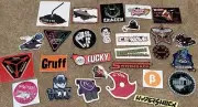 BattleBots Team Sticker Lot Of 26 And 2 Cards Gruff, Lucky, Tombstone And More!