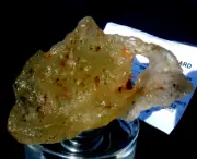Libyan Desert Glass Meteorite Tektite impact specimen( 570 crt) Natural Hole