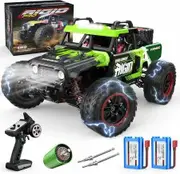 1:14 4WD RC Truck 2.4GHz Remote Control LED HEAD LIGHTS Toy Cars Off Road Vehicle Climbing Racing OffRoad All Terrain Monster TruckDual Batteries