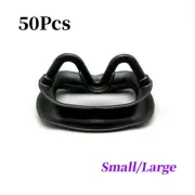 50Pcs Dental Mouth Opener Soft Silicone Orthodontic Cheek Retractor Tooth Black