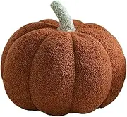 3D Simulated Pumpkin Pillow Plush Pillow Sofa Cushion (7.8inch, Brown)