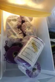 Vintage BEACON 18 Thread Soft Cotton Macrame Cord Spools 140 yards each, Purple