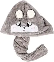 LIFKICH Fashionable Squirrel Hair Cap Fleece Hair Wraps Quick Drying Suitable for Office Workers and Householders