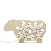 Gabby the Wooden Lacing Toy Sheep