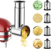 Stainless Steel Slicer Shredder Attachment for Kitchenaid Stand Mixer, Salad Mac