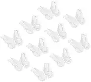 uxcell 10Pcs Butterfly Appliques Embellishments, 2 inches Double Layer Lace Organza Butterfly Patches Sew On Appliques for Wedding Bride Dress Clothes Hat Curtain, White