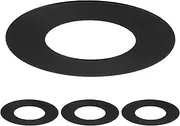 uxcell 4-Pack Goof Rings for 1 Inch Recessed Lights, 1.4" ID 2.6" OD Durable Steel Trim Ring Flush Mount Black Can Light Trim Ring Cover for Ceiling Can Downlights
