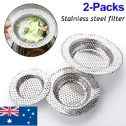 KITCHEN SINK DRAIN STRAINER STEEL PLUG HOLE BATH BASIN HAIR CATCHER COVER FILTER