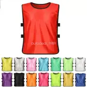 6Pcs Sports Pinnies Soccer Basketball Jerseys Adult Kids Team Scrimmage Vests