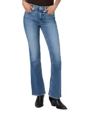 Paige Petites Laurel Canyon High Rise Bootcut Jeans in Rock Show Distressed