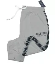 Tommy Hilfiger Sleepwear Men's Grey Heather Side Stripe Logo Jogger Pants