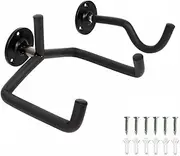 Wall Mount Horizontal Hanger Bracket Split Guitar Wall Hanger with Screws Electric Guitar Hooks Wall Bracket Black