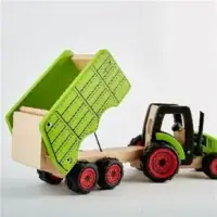 在飛比找環球Online優惠-【Pintoy 木頭玩具】實木拖拉機+拖車斗