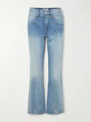[RE/DONE] RE/DONE - Mid-rise Flared Jeans - Light denim - 25 25 Blue