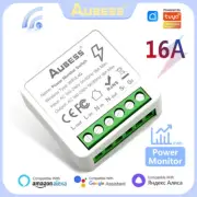 Aubess Power Monitor Switch 16A Wifi Smart Switch DIY Breaker With 2-way Control