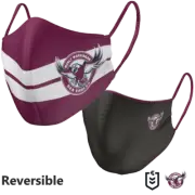 Manly Sea Eagles NRL Kids Child Size Reversible Washable Face Mask