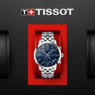 【TISSOT 天梭】T-Sport系列 PRC200 競速三眼計時手錶 送行動電源(T1144171104700)