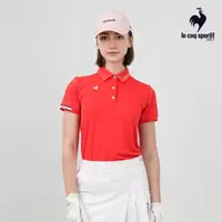 在飛比找momo購物網優惠-【LE COQ SPORTIF 公雞】高爾夫系列 女款紅色領