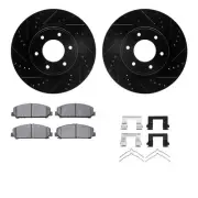 Dynamic Friction Company 8512-67119 Brake Rotor Dimpled & Slotted Black