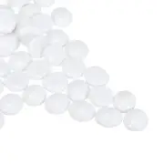 Ceramics Beads, Flat Ceramics White Iridescent 0.67 to 0.75 Inch Pebbles