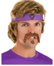 Dodgeball White Goodman Wig and Mustache Kit