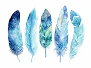 Blue Feathers Canvas Print