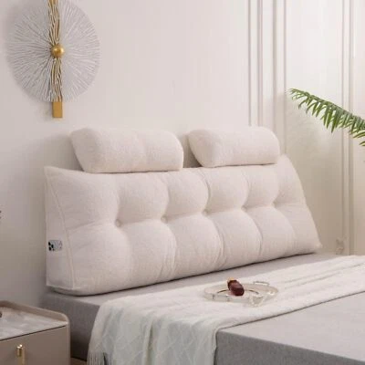 Triangular Headboard Pillow Fleece Wedge Pillow Reading Pillow