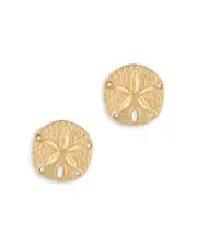 Bloomingdale's Fine Collection Sand Dollar Stud Earrings in 14K Yellow Gold