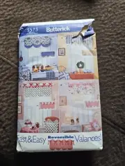 Butterick SEWING PATTERN 5573 REVERSIBLE VALANCES Four Designs UNCUT Fast & Easy